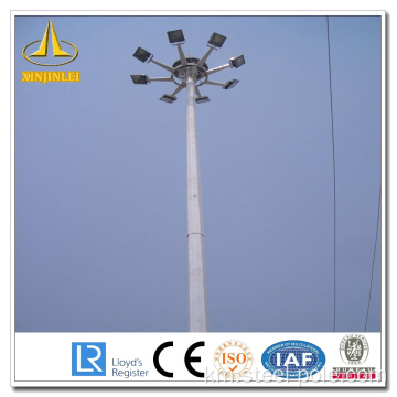 Sliver Otcagonal High Mast Pole